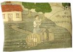BOY EATING MELON| FARM LANDSCAPE RUG
