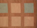 SQUARES IN GRID cocoa| teal