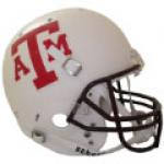 Texas A&M Aggies White Schutt Authentic Full Size College Football Helmet