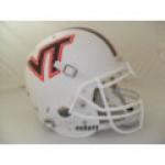 Virginia Tech Hokies White Schutt Authentic Full Size College Football Helmet