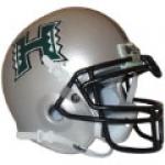 Hawaii Warriors Silver Schutt Authentic Mini Football Helmet