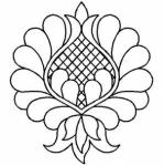 Baroque Pomegranate Stencil LBT25