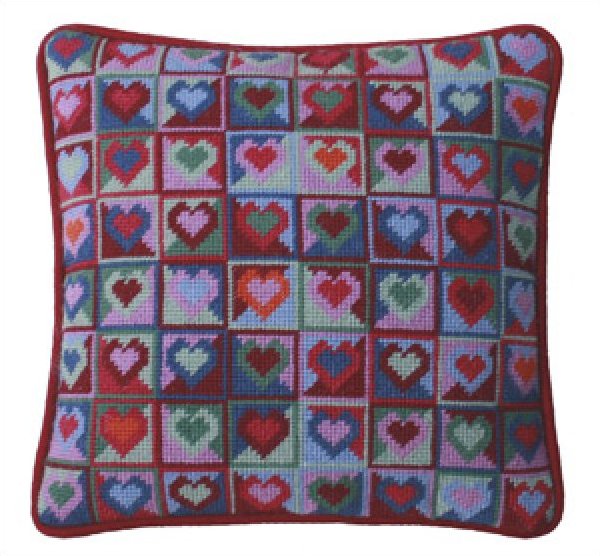 Mosaic Hearts Needlepoint Kit