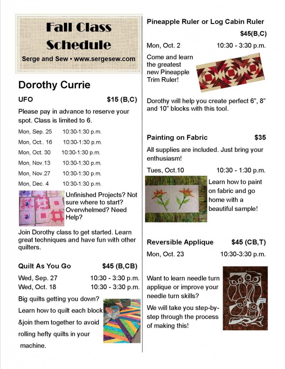 Sewing and quilting Classes in Nanaimo, B.C. Learn to quilt