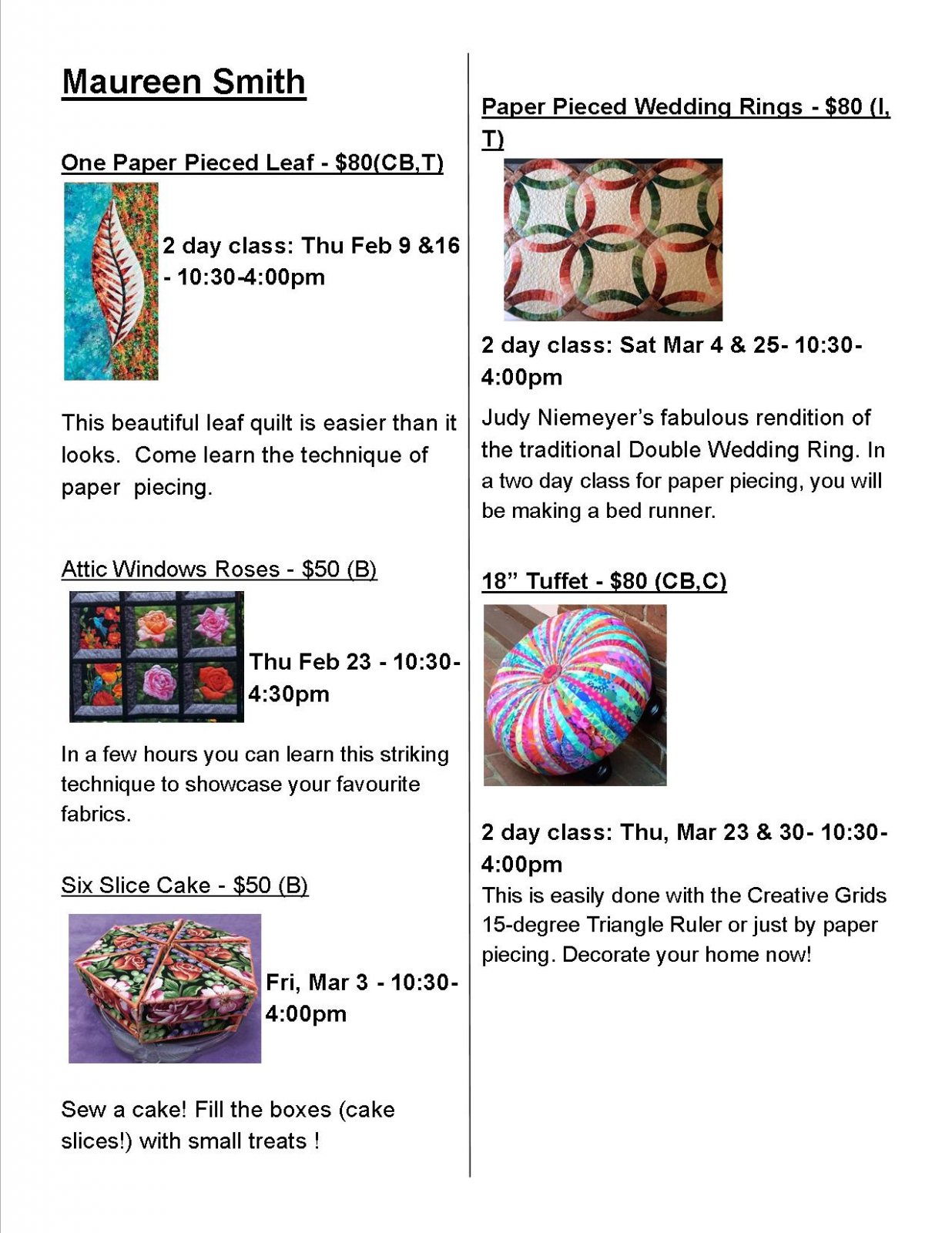 Sewing and quilting Classes in Nanaimo, B.C. Learn to quilt