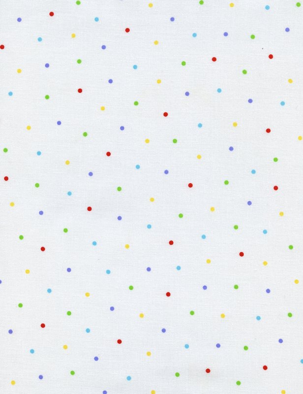 Multi colored mini dots on white background