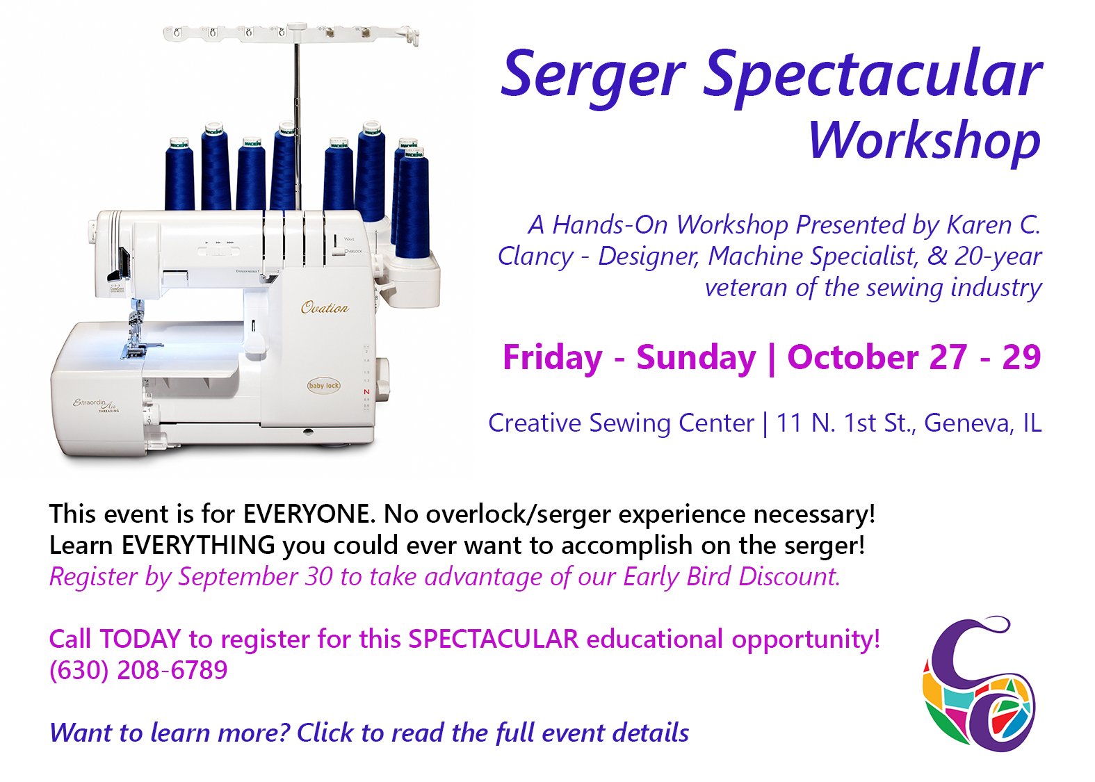 Creative Sewing Center Geneva, IL Baby Lock Sales & Service