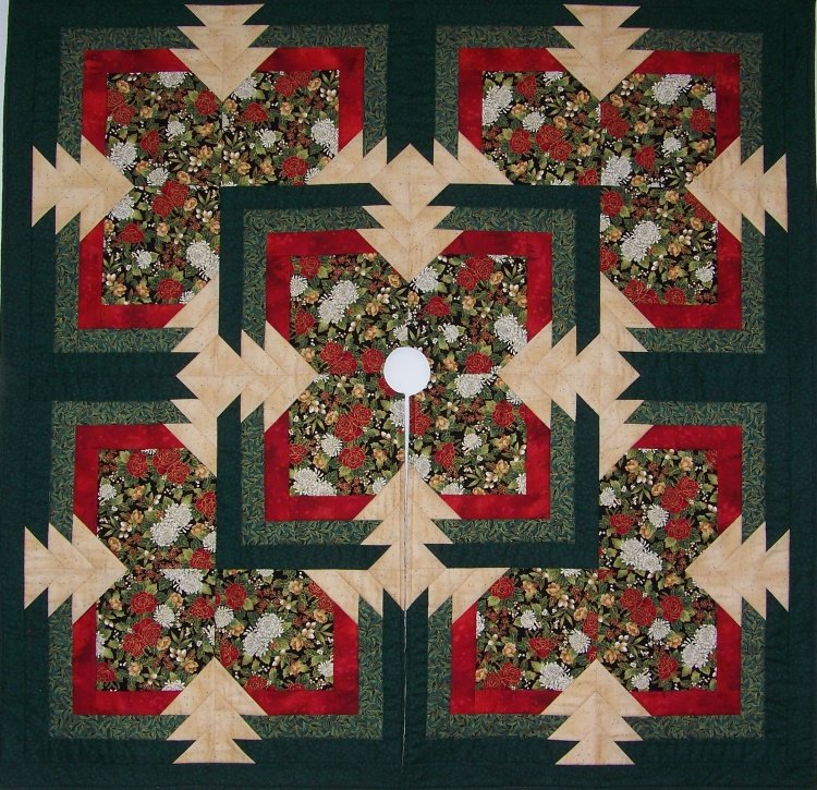 the quilt chef sliced pineapple christmas tree skirt kit the quilt chef sliced pineapple christmas tree skirt kit