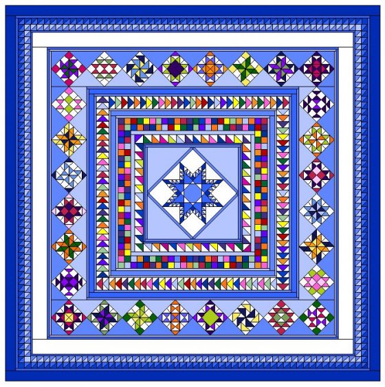 Sue Garman - Feathered Star Medallion