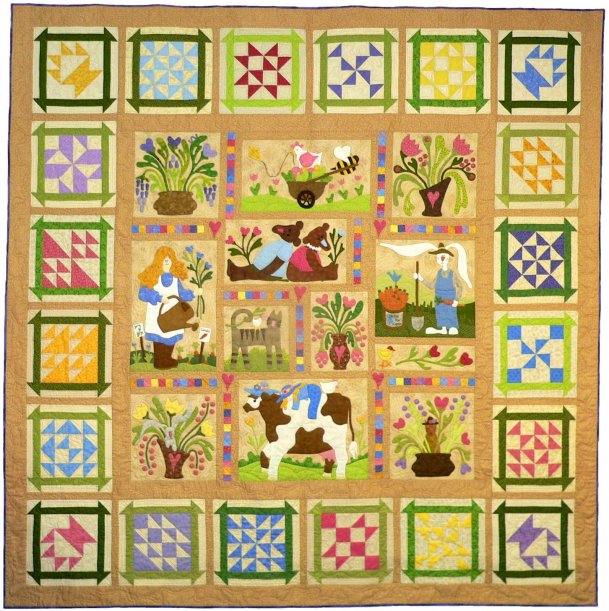 Sue Garman - Spring Joy with pieced block border