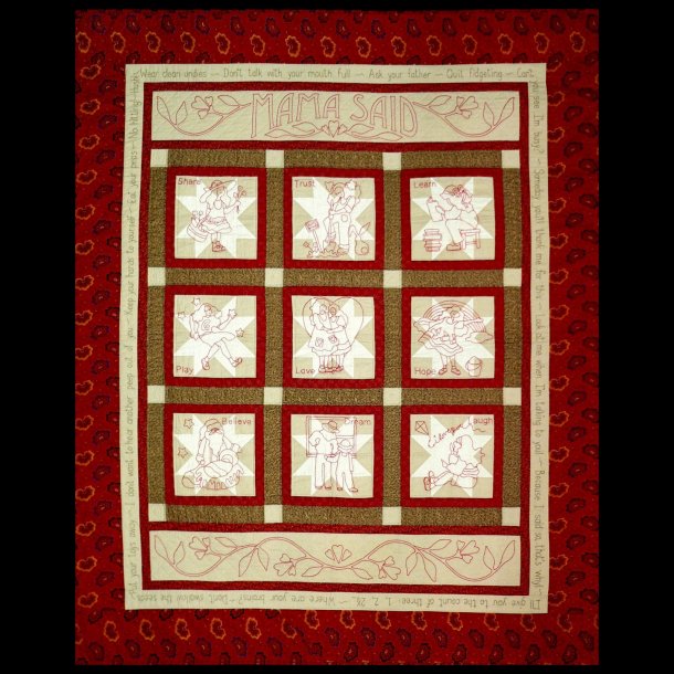 Sue Garman - Redwork Mama Said