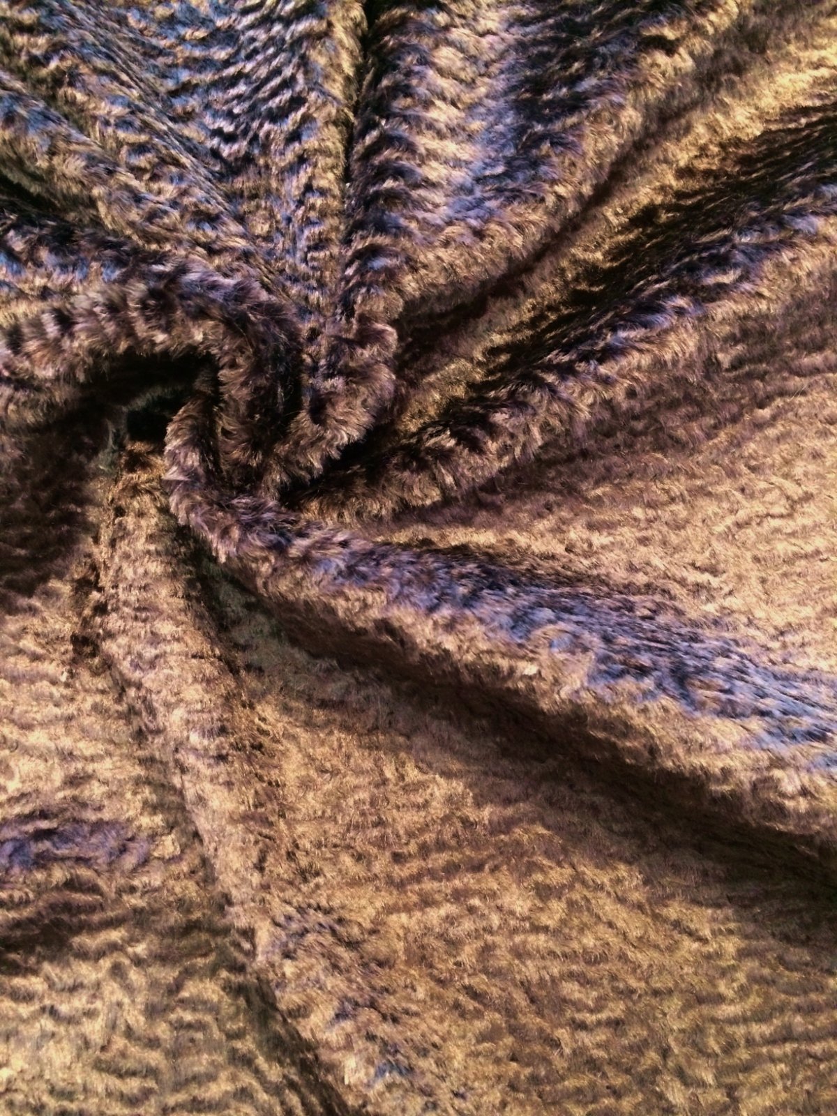 Persian Lamb Faux Fur in Brown