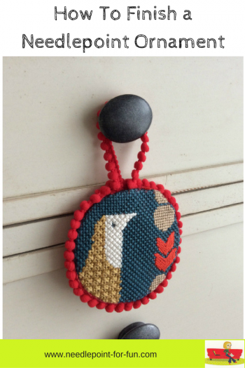 how to finish a needlepoint ornament as a picture