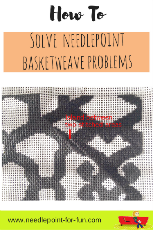basketweave needlepoint stitch problems