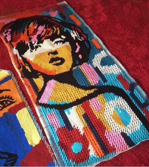 tapestry girl contemporary art