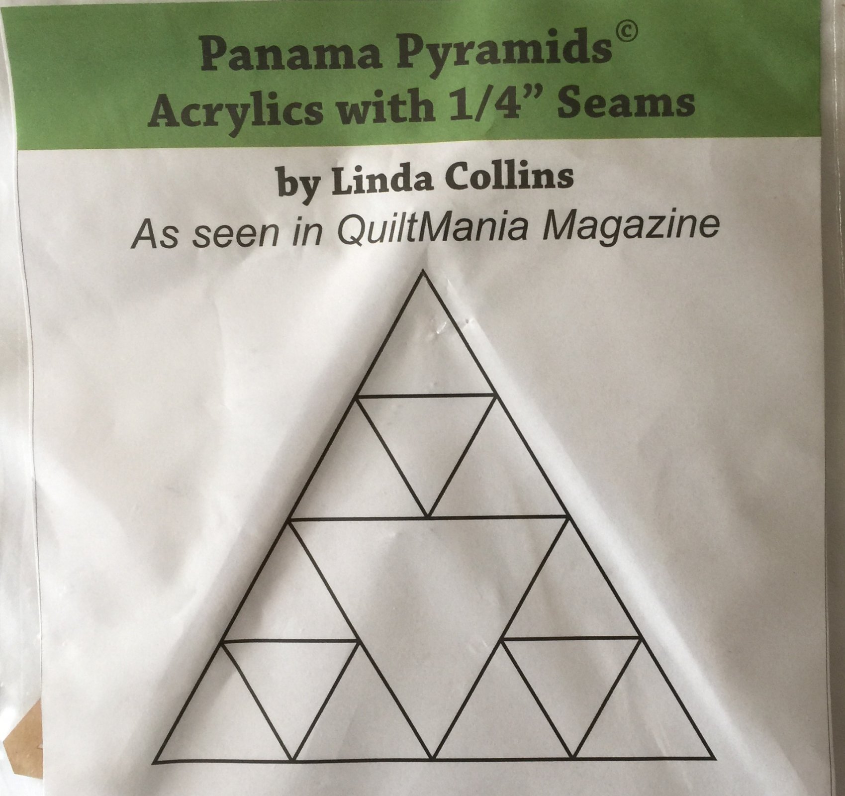 Acrylic templates for the Panama Pyramids sewalong