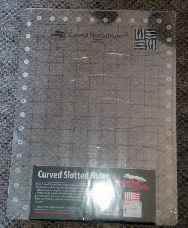 Creative Grids Curved Slotted Ruler Non Slip 743285001088