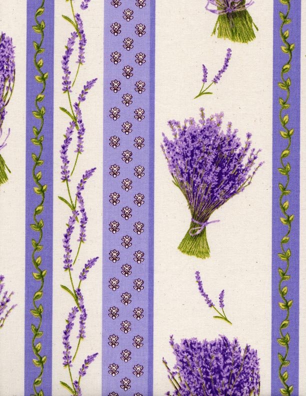 French Lavender border fabric 541