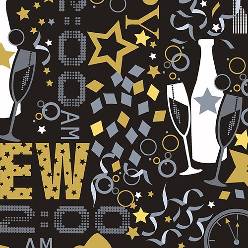 Happy New Year Yardage Fabric by Suite 1500 for Andover fabric 7861 MK