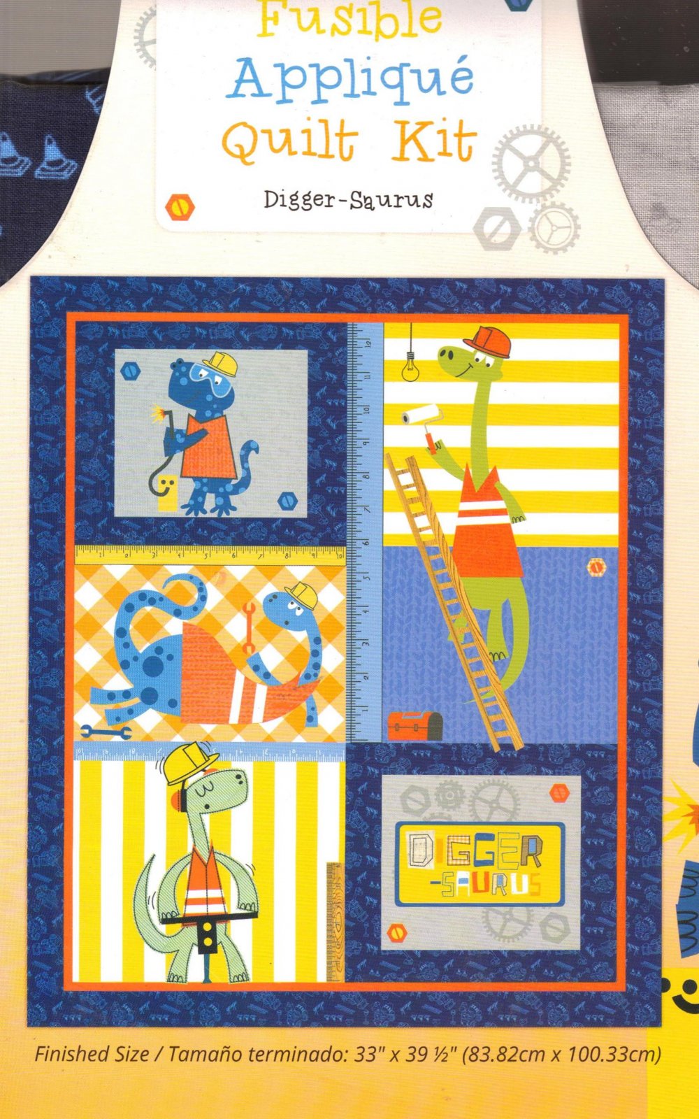 FTFusible Applique Quilt Kits DiggerSaurus