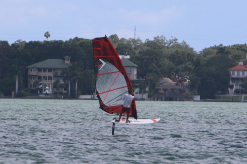 windsurfer foiling