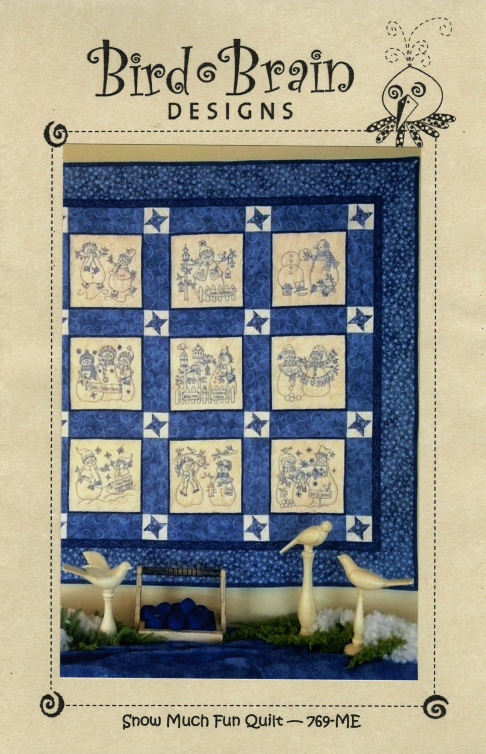 Snow Much Fun Quilt by Bird Brain Designs Machine Embroidery 852659923212