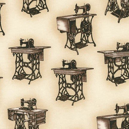 Vintage Sewing Machine Fabric