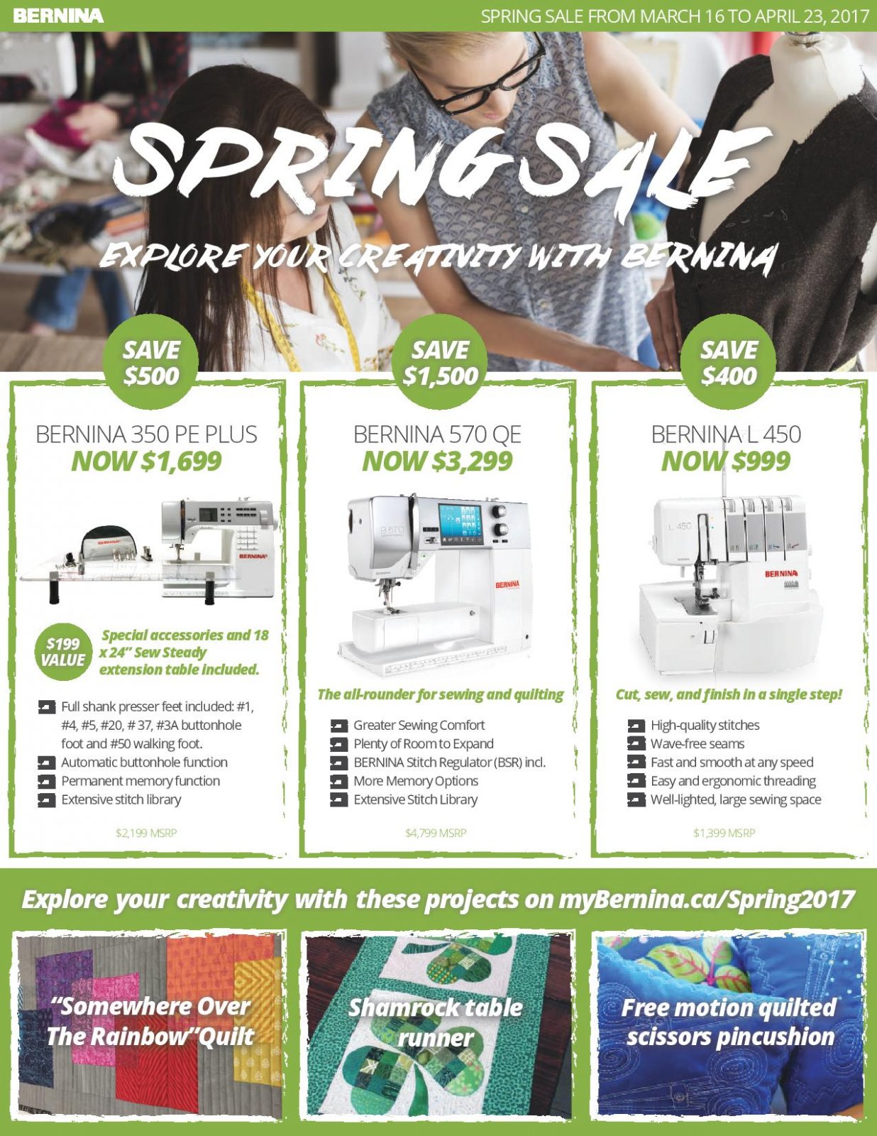 Bernina Dealer in Kelowna BC Canada has the best Bernina Sewing Machine