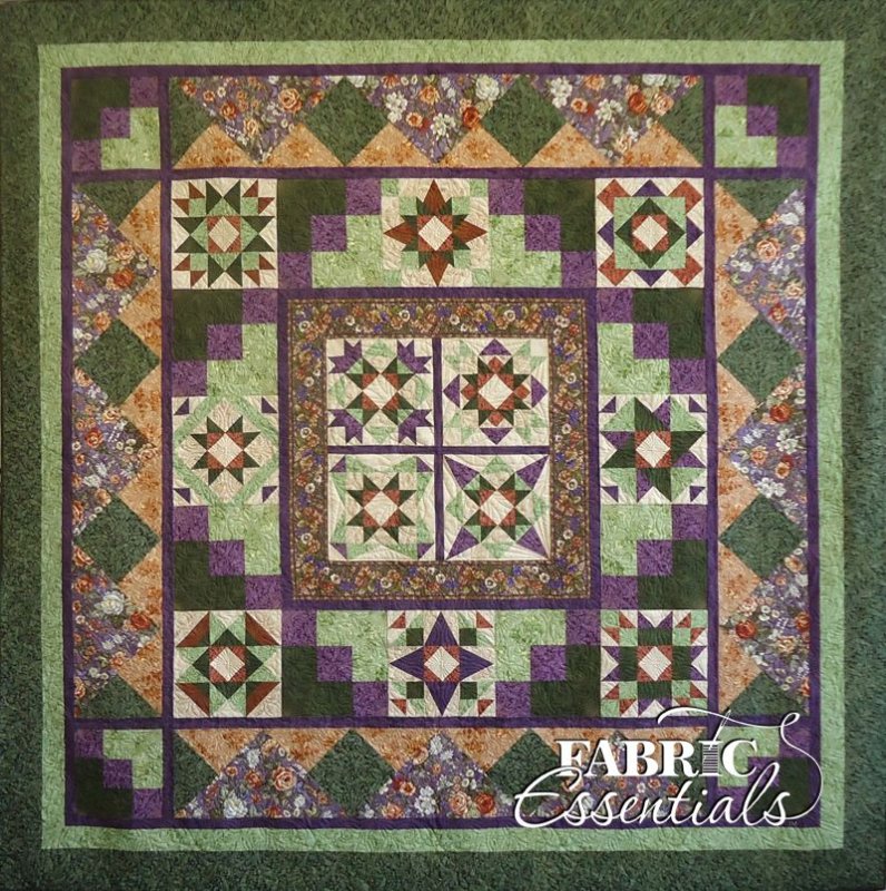 Patchwork Party 2012 Arabella Rose Stained Glass Quilt FINISHING KIT