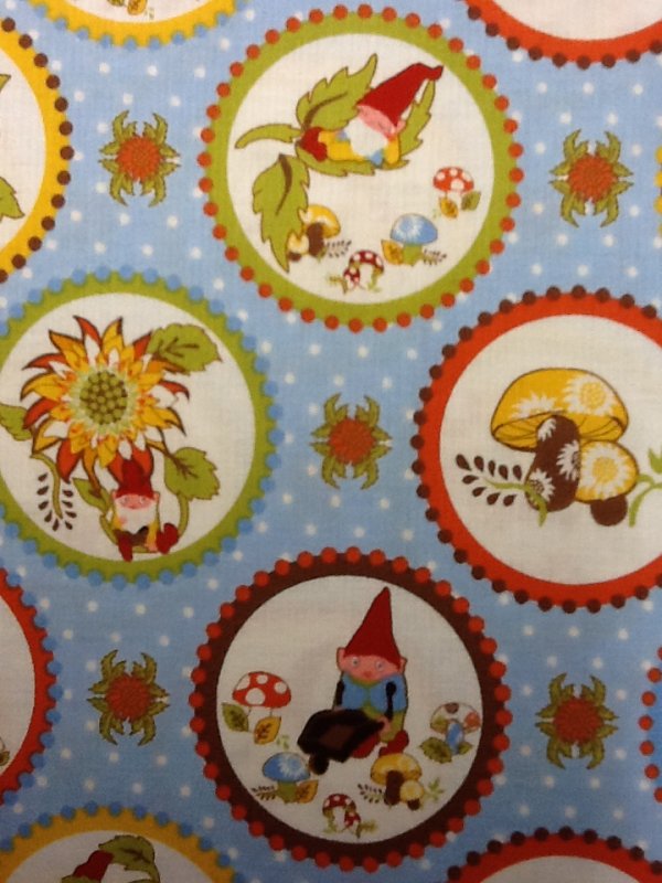 Better Gnomes and Gardens Polka Dot Gnomes Fabric Mushrooms Cute Retro