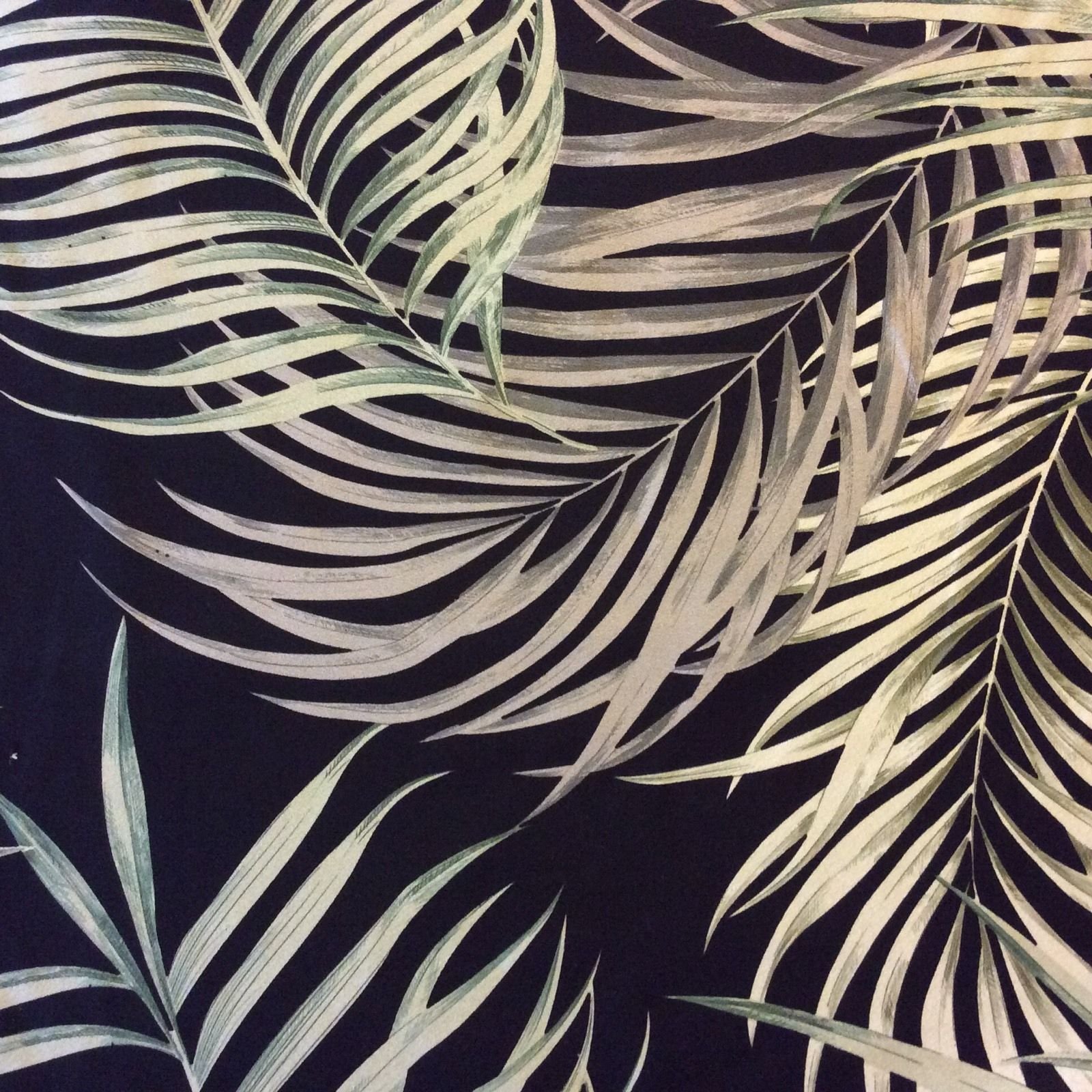 atomic barkcloth style htp023 tropical black palm leaves floral atomic barkcloth style htp023 tropical black palm leaves floral