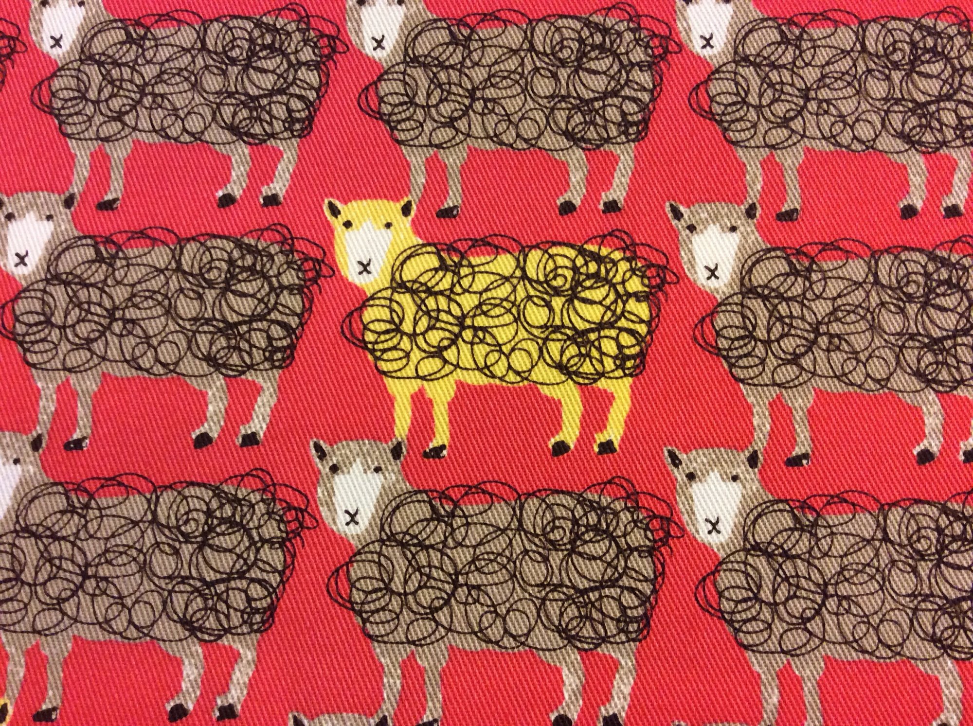 SI02 Echino Kokka Sheep Canvas Japan Asia Patchwork Cotton Fabric Quilt