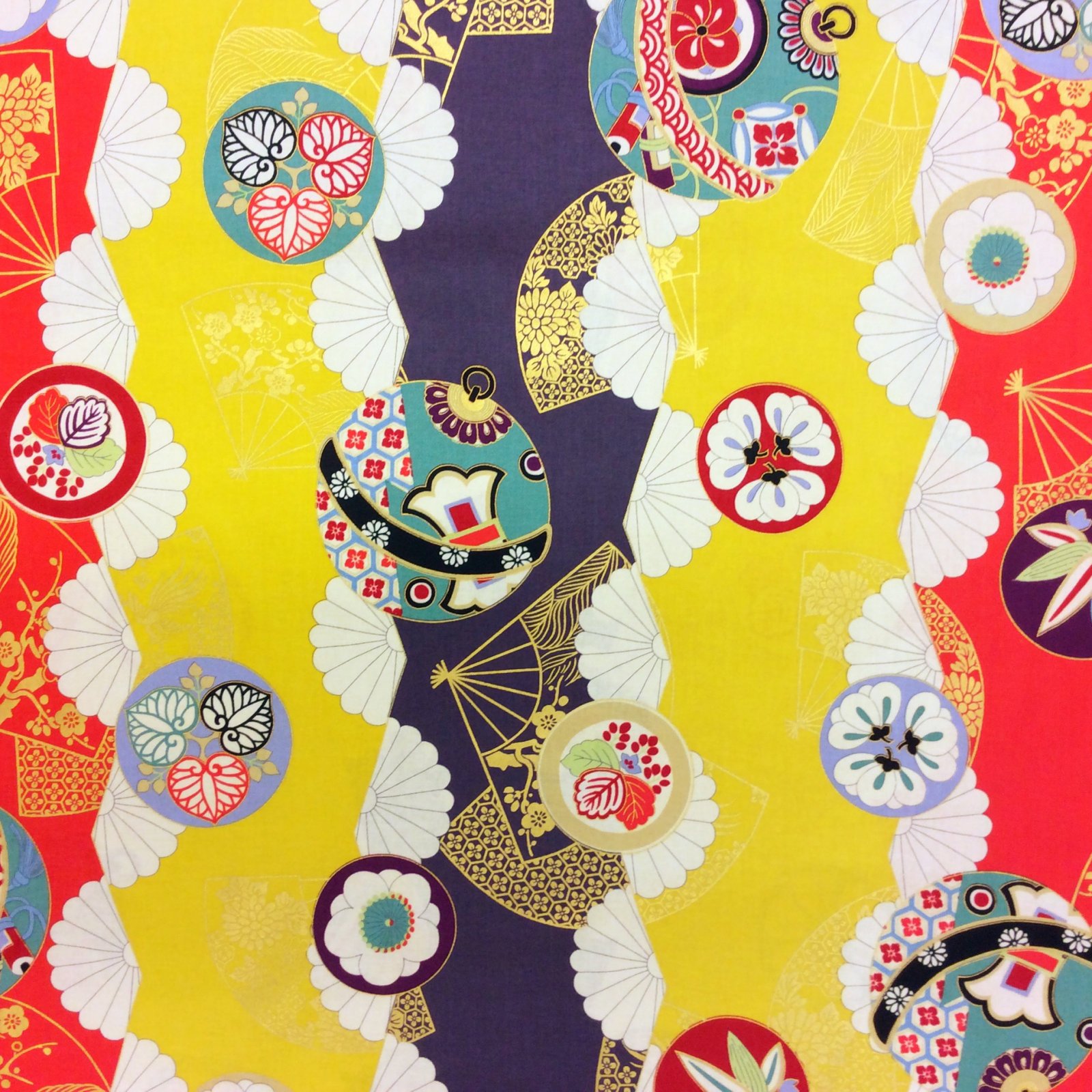 Asian Print Fabrics Geisha Japan China Asia Koi Dragon