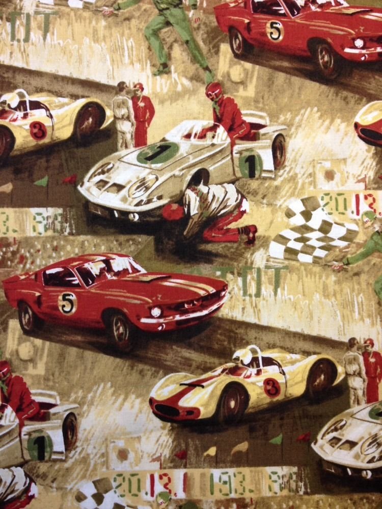 Grand Prix Race Cars Vintage Racing Hot Rod Road Race GrandPrix Cotton