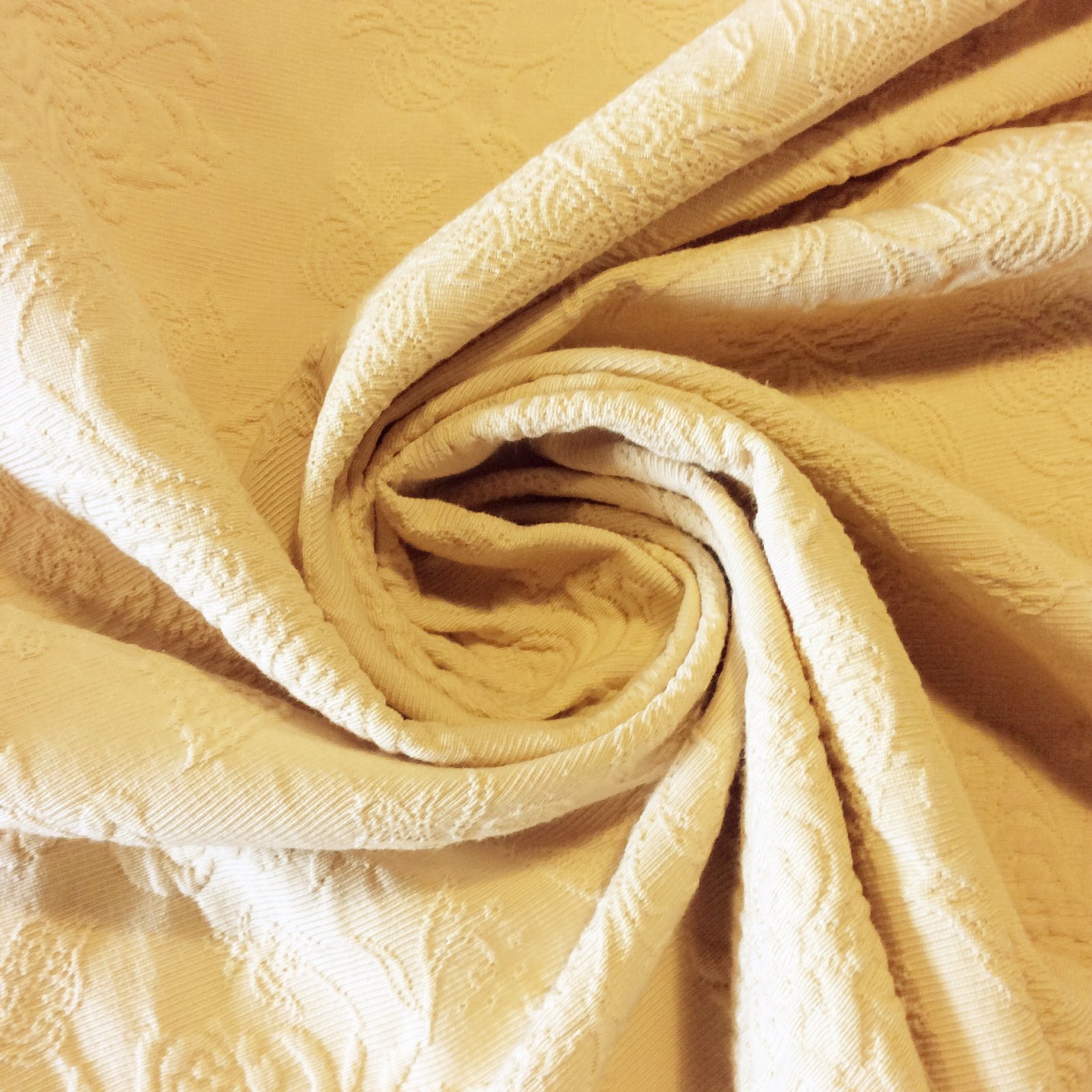 NL215 Butter Yellow Matelasse Country French Classic Cotton Home Decor