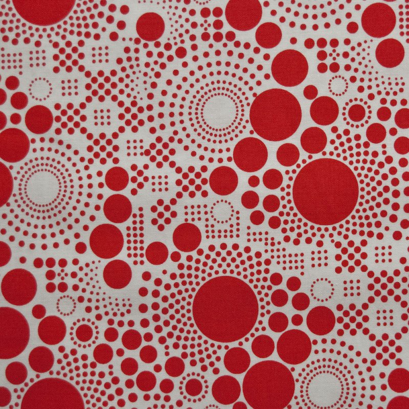 RB40 Red and White Polka Dots By the Yard Crafting Quilting Cotton