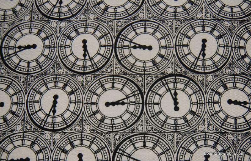 Steampunk Clock Clockwork Time Watch Face Cotton Fabric Quilt Fabric AC065
