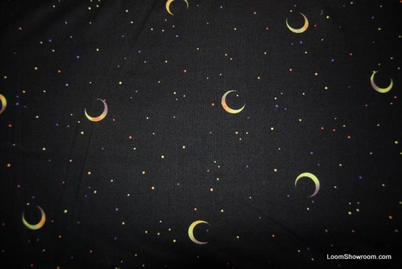 T19 Moon Stars Night Sky Cotton Fabric Quilt Fabric